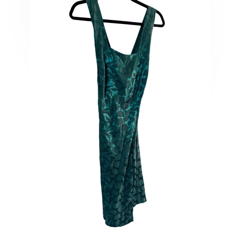 Vintage Hunter green Sleeveless criss cross back Dress women’s Sz small